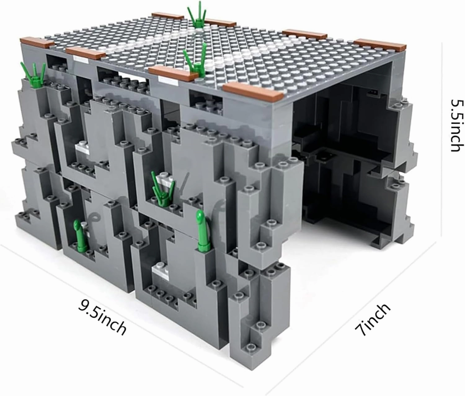 City Train Track Building Block Accessories, Train Track Accessories and Railway Track Expansion are Compatible with All Major Brands (Tunnel Cave)