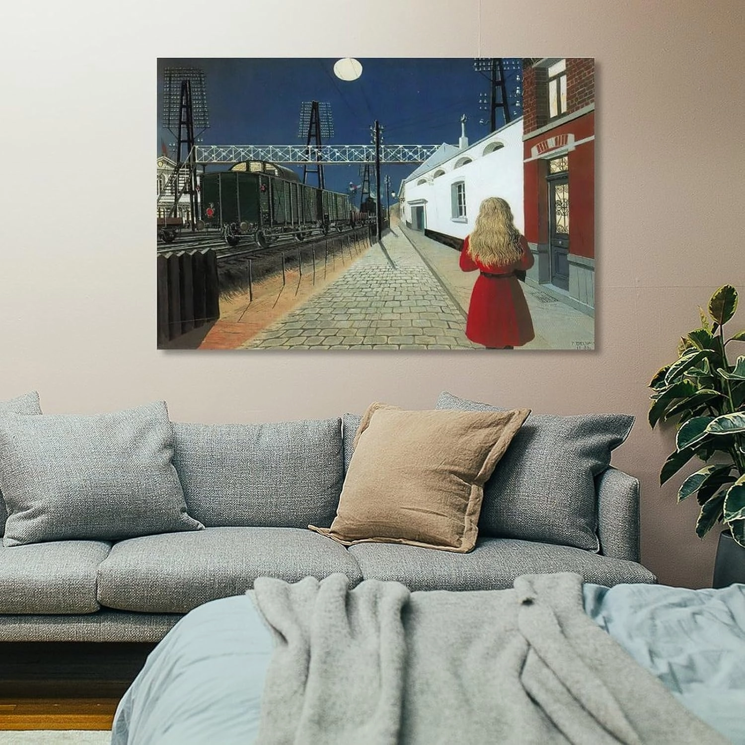 CJTVMMD Paul Delvaux Painting Poster Canvas Wall Art Posters For Room Aesthetic And Decor 2 Poster For Bedroom Bathroom Living Room Office Kitchen Decor 12x18inch(30x45cm) Unframe-style