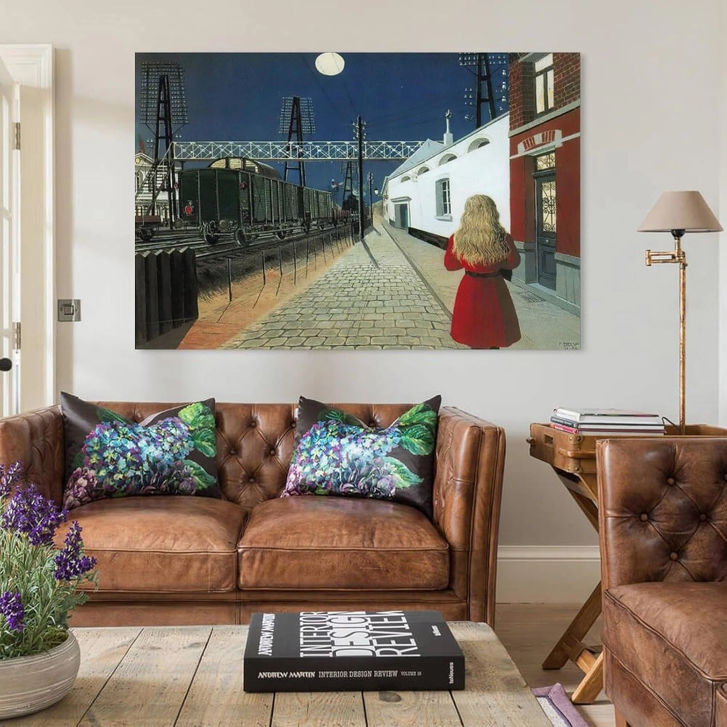 CJTVMMD Paul Delvaux Painting Poster Canvas Wall Art Posters For Room Aesthetic And Decor 2 Poster For Bedroom Bathroom Living Room Office Kitchen Decor 12x18inch(30x45cm) Unframe-style