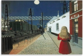CJTVMMD Paul Delvaux Painting Poster Canvas Wall Art Posters For Room Aesthetic And Decor 2 Poster For Bedroom Bathroom Living Room Office Kitchen Decor 12x18inch(30x45cm) Unframe-style