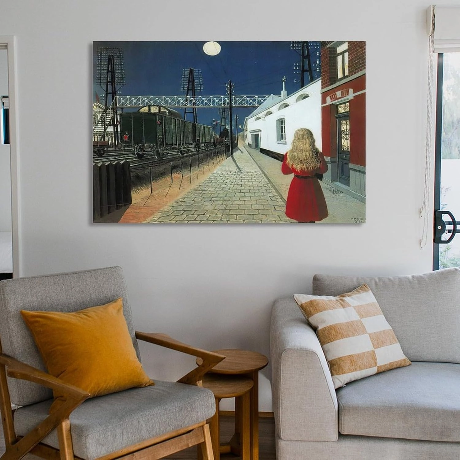 CJTVMMD Paul Delvaux Painting Poster Canvas Wall Art Posters For Room Aesthetic And Decor 2 Poster For Bedroom Bathroom Living Room Office Kitchen Decor 12x18inch(30x45cm) Unframe-style
