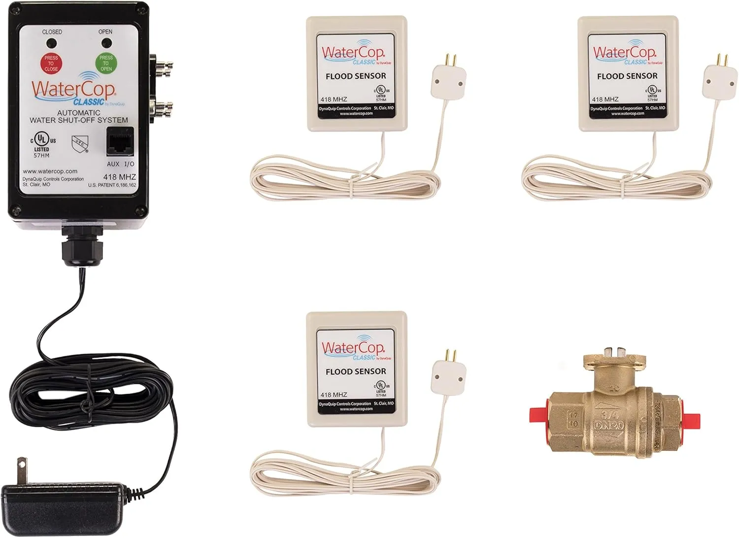 Classic .75 In. Lead Free Ball Valve, Actuator, 3 Sensors