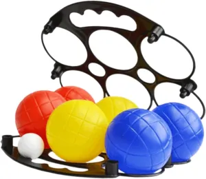 Classic Bocce Balls Set, Lightweight & Portable with 6 Bocce Balls, 1 Pallino and Carry Bag, Outdoor Garden Backyard Beach Yard Lawn Games for Kids/Adults/Family