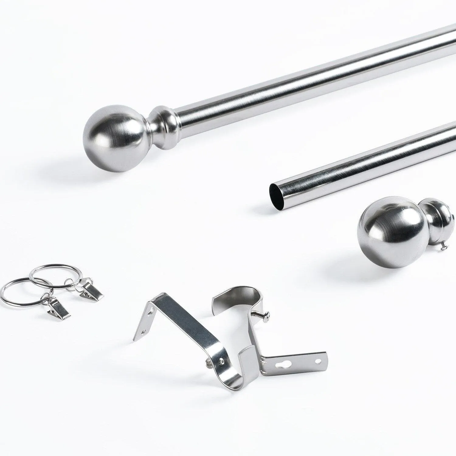 Classic Sphere Ball Nickel Extendable Metal Rod Set
