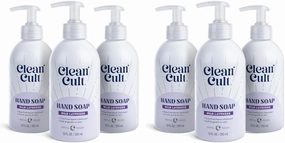 Cleancult - Wild Lavender - Moisturizing Liquid Hand Soap - Refillable Aluminum Bottle - Made with Aloe Vera & Lavender Essential Oil - Nourishes & Moisturizes Dry & Sensitive Skin - 12 oz - 6 Pack