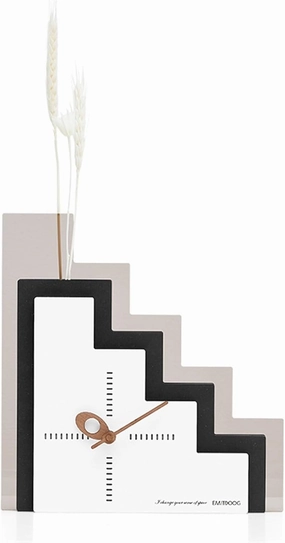 Clocks Bedroom Wall DecorModern Table Clock Creative Ins Nordic Desk Clock for Living Room Eco-Friendly Vase Home Decoration Desk Table Decor Living Room Wall Decor(A) (B One Size)