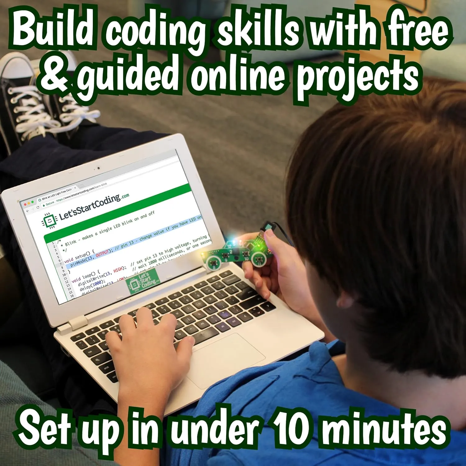 Code Car Kids Coding Toy for Kids 8-12. Boys & Girls Learn Block and Typed C   Coding with Hands-On Electronics & 40  Projects Including Custom Horn, Brakelight Beep, and Siren Sounds
