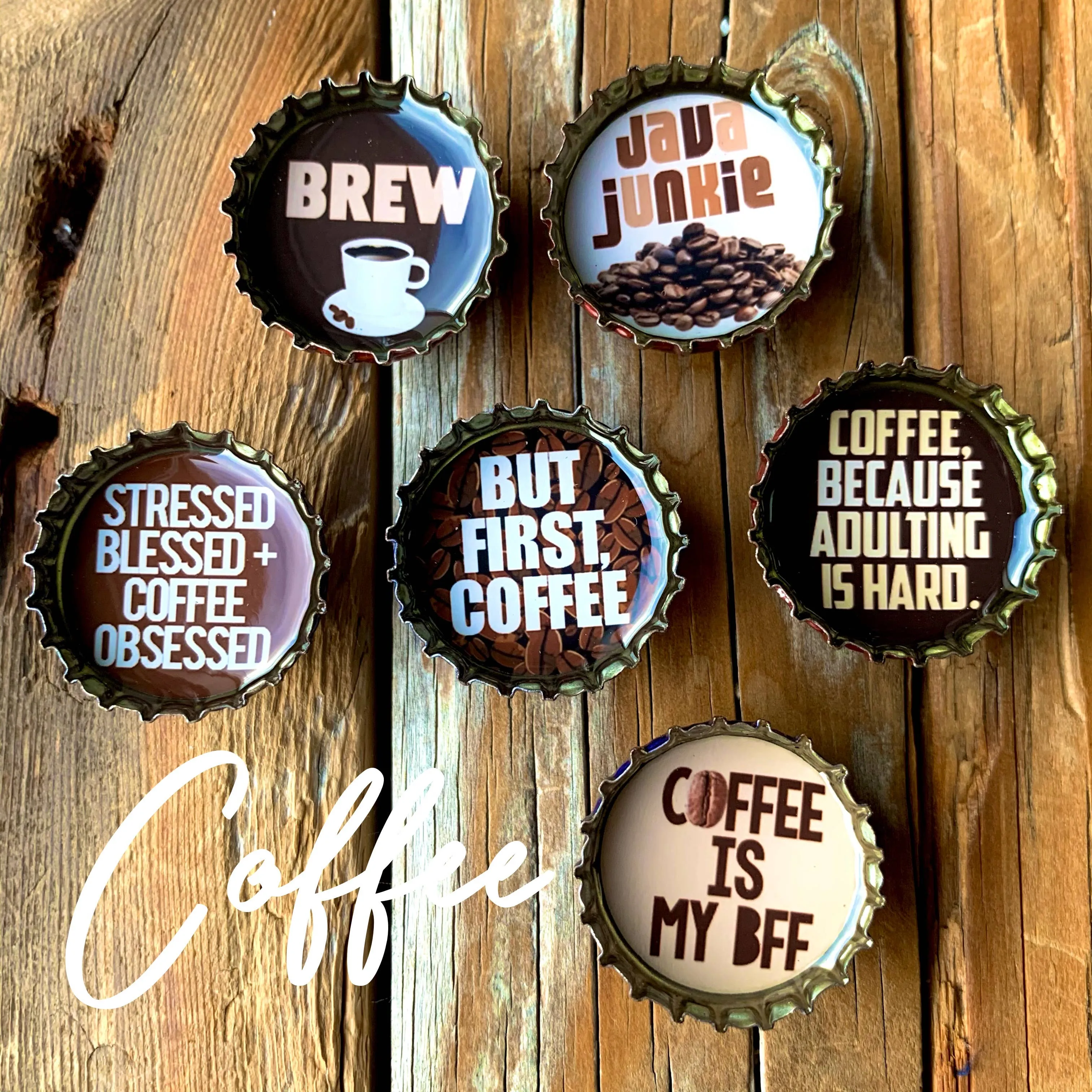 Coffee Magnets - Handmade & Eco-friendly