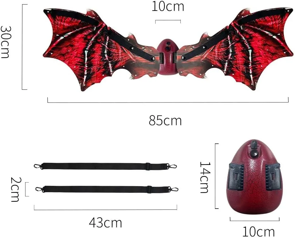 cojodopo Costume Electric Butterfly Wings,Elf Luminous Wings For Kids Dog With Music Glowing Shiny Dress Up Props