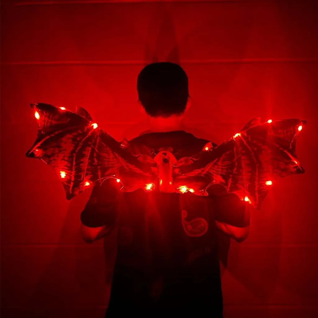 cojodopo Costume Electric Butterfly Wings,Elf Luminous Wings For Kids Dog With Music Glowing Shiny Dress Up Props