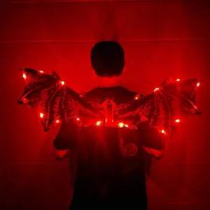 cojodopo Costume Electric Butterfly Wings,Elf Luminous Wings For Kids Dog With Music Glowing Shiny Dress Up Props