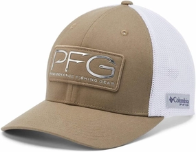 Columbia Women's PFG Logo Mesh Ball Cap-High Crown