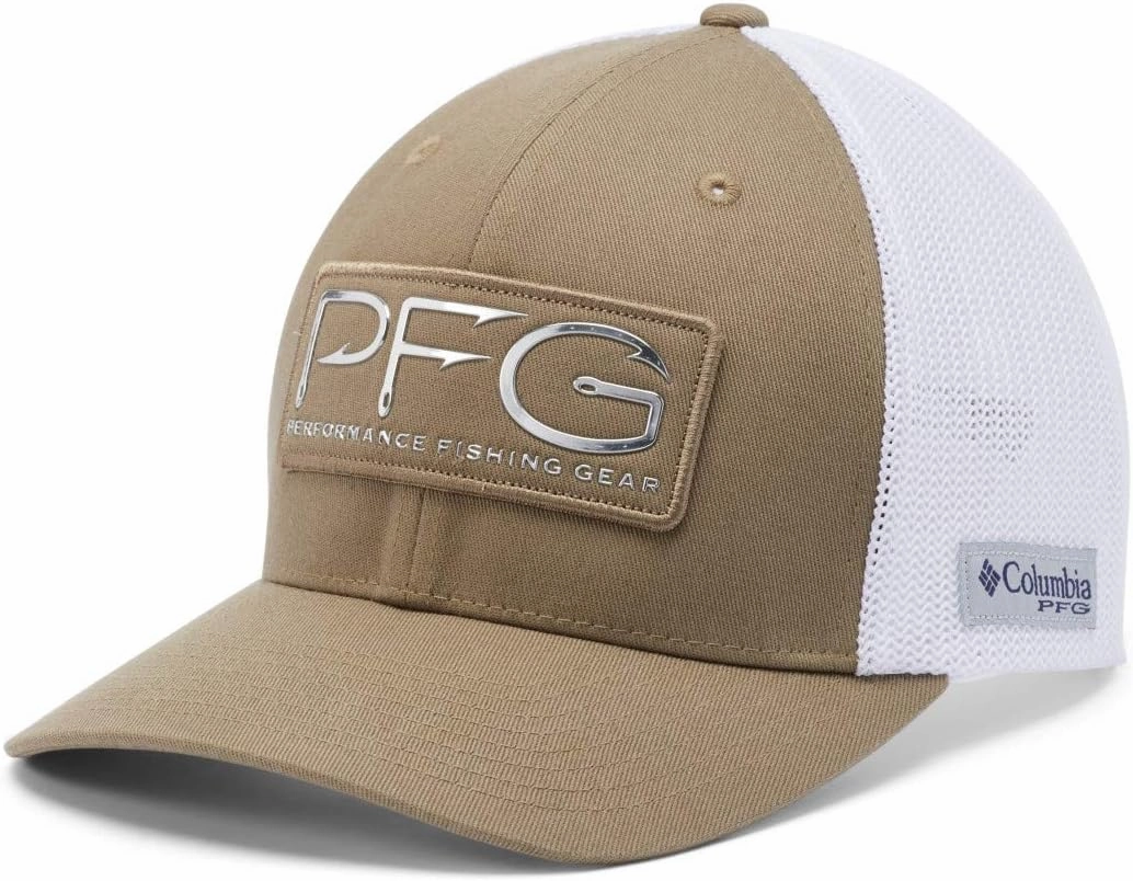 Columbia Women's PFG Logo Mesh Ball Cap-High Crown