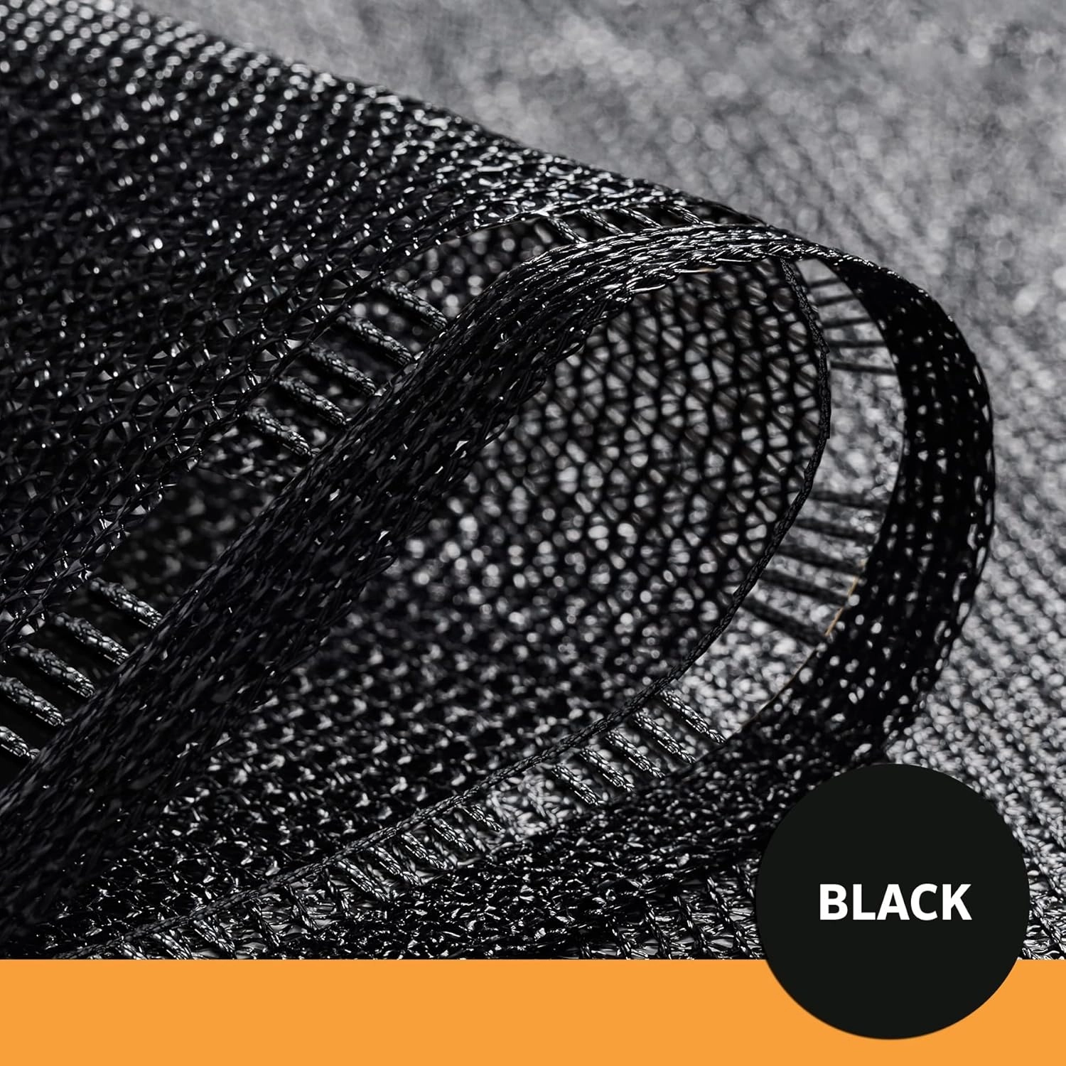 Coolaroo Builder's Block Construction Privacy Screen - Heavy-Duty Tear Resistant Shade Fabric for Fence, Job Site, and Wind Protection, 6ft x 100ft Roll, Black