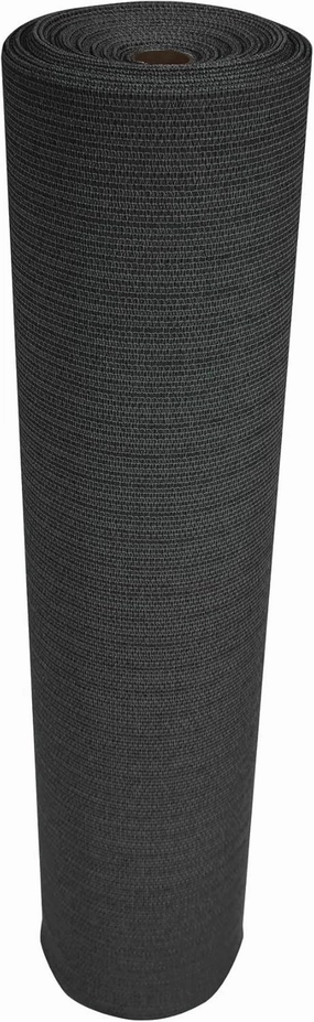 Coolaroo Builder's Block Construction Privacy Screen - Heavy-Duty Tear Resistant Shade Fabric for Fence, Job Site, and Wind Protection, 6ft x 100ft Roll, Black