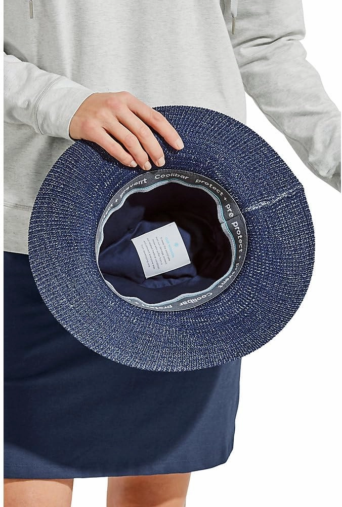 Coolibar UPF 50  Women's Nikki Crochet Fedora - Sun Protective