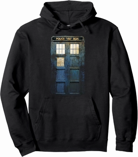 Cosplay Tardis Distressed Time-Traveller Sci-Fan Pullover Hoodie