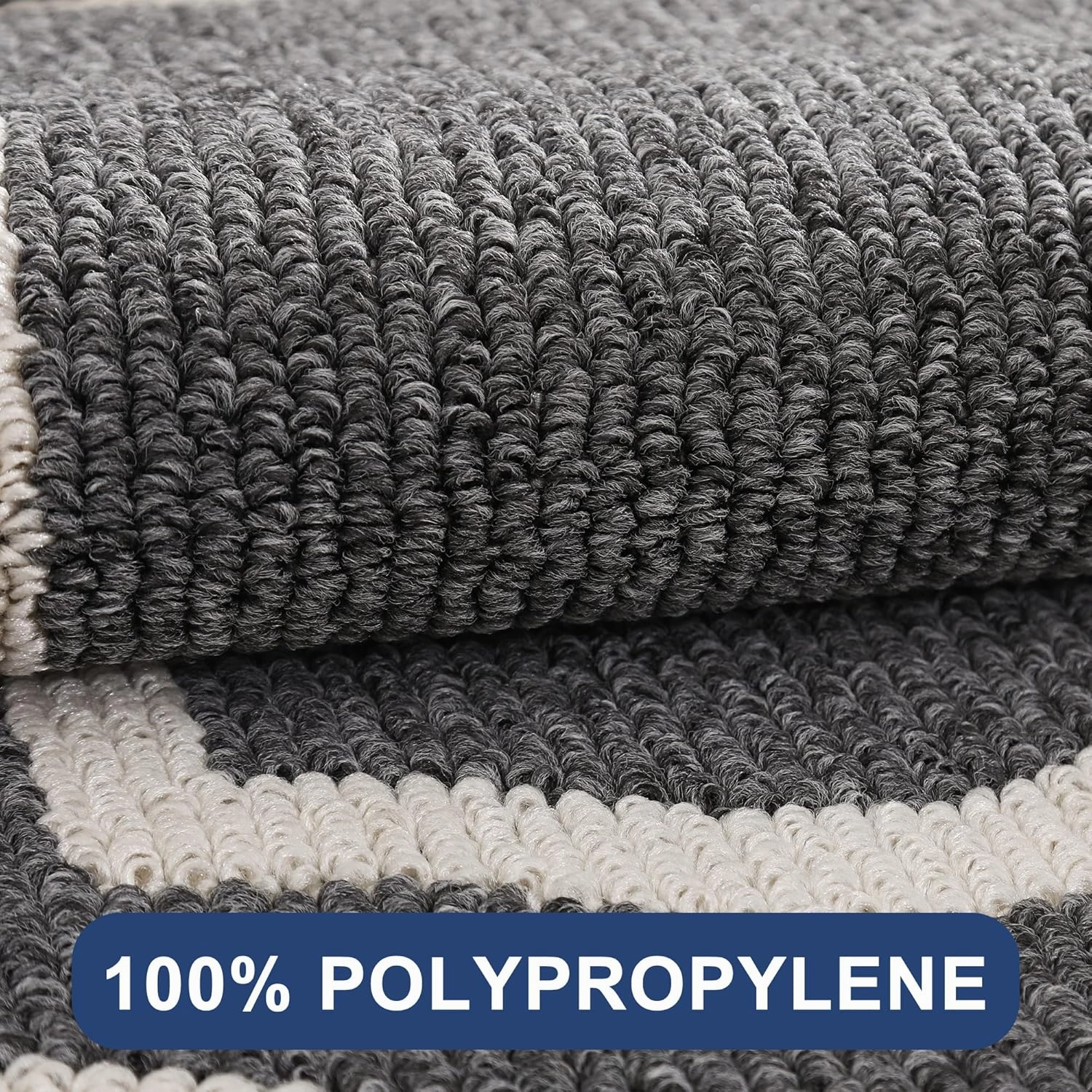 COSY HOMEER Long Kitchen Floor Mats for in Front of Sink Super Absorbent Kitchen Rugs and Mats 24"x48" Non-Skid Kitchen Mat Standing Mat Washable,Polypropylene,Dark Grey,Frame
