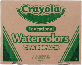 Crayola Watercolors Classpack, Bulk Paint Set For Kids, 24 Trays & 12 Refills, School Supplies