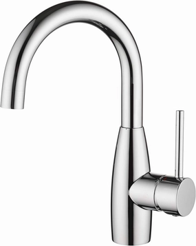 CREA Bar Sink Faucet Bathroom Faucet Single Hole Handle Chrome with Deck Plate Prep Wet Utility Small Mini Faucet for Marine Vessel Outdoor Farmhouse Vanity Lavatory