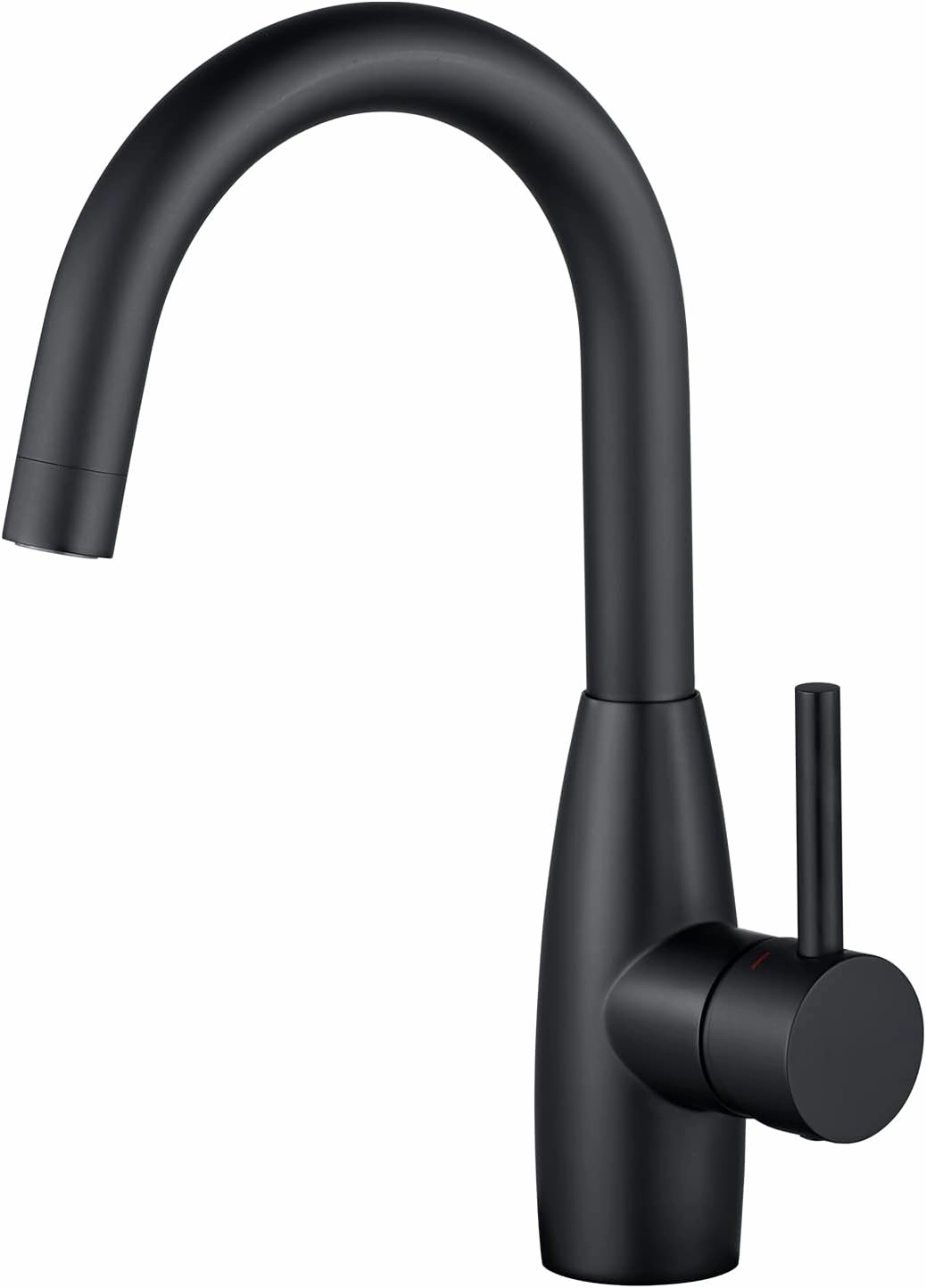 CREA Bar Sink Faucet, Sink Faucet Single Hole Black for Bathroom Kitchen Campers with Deck Plate Prep Wet Utility Small Mini Outdoor Faucet Vessel Farmhouse Vanity Lavatory