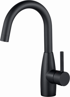 CREA Bar Sink Faucet, Sink Faucet Single Hole Black for Bathroom Kitchen Campers with Deck Plate Prep Wet Utility Small Mini Outdoor Faucet Vessel Farmhouse Vanity Lavatory
