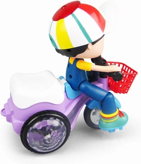 Creative Tricycle Toy for Boys and Girls Multifunctional Led Lights No Battery Required Intuitive Design for Fun Riding for Boys Construction