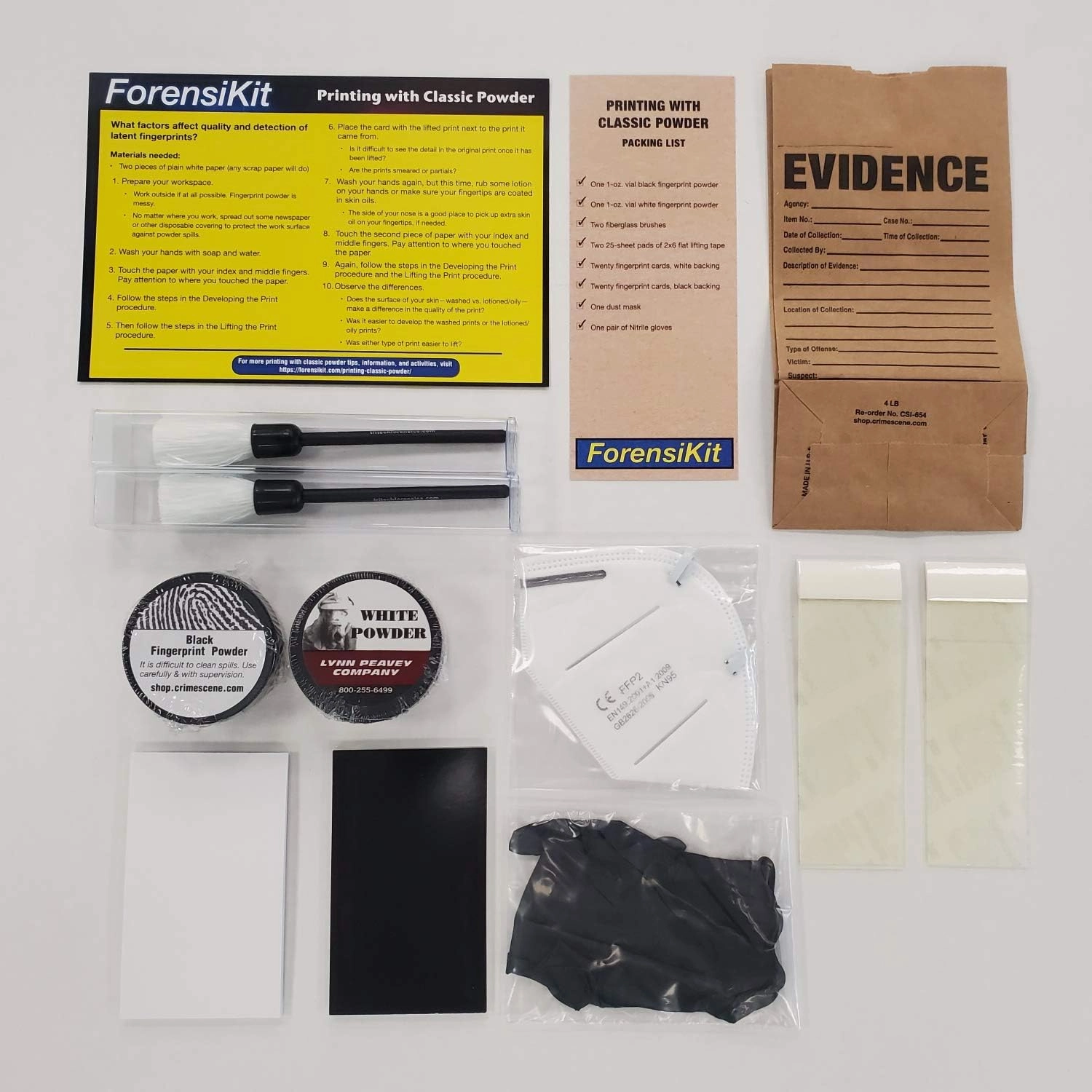 Crime Scene Printing with Classic Powder, ForensiKit Explore Crime Scene Processing Techniques