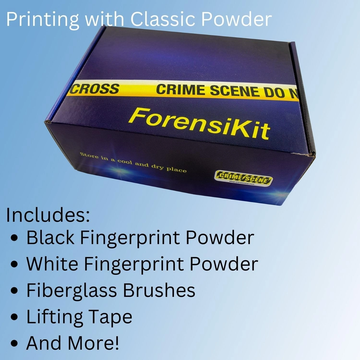 Crime Scene Printing with Classic Powder, ForensiKit Explore Crime Scene Processing Techniques