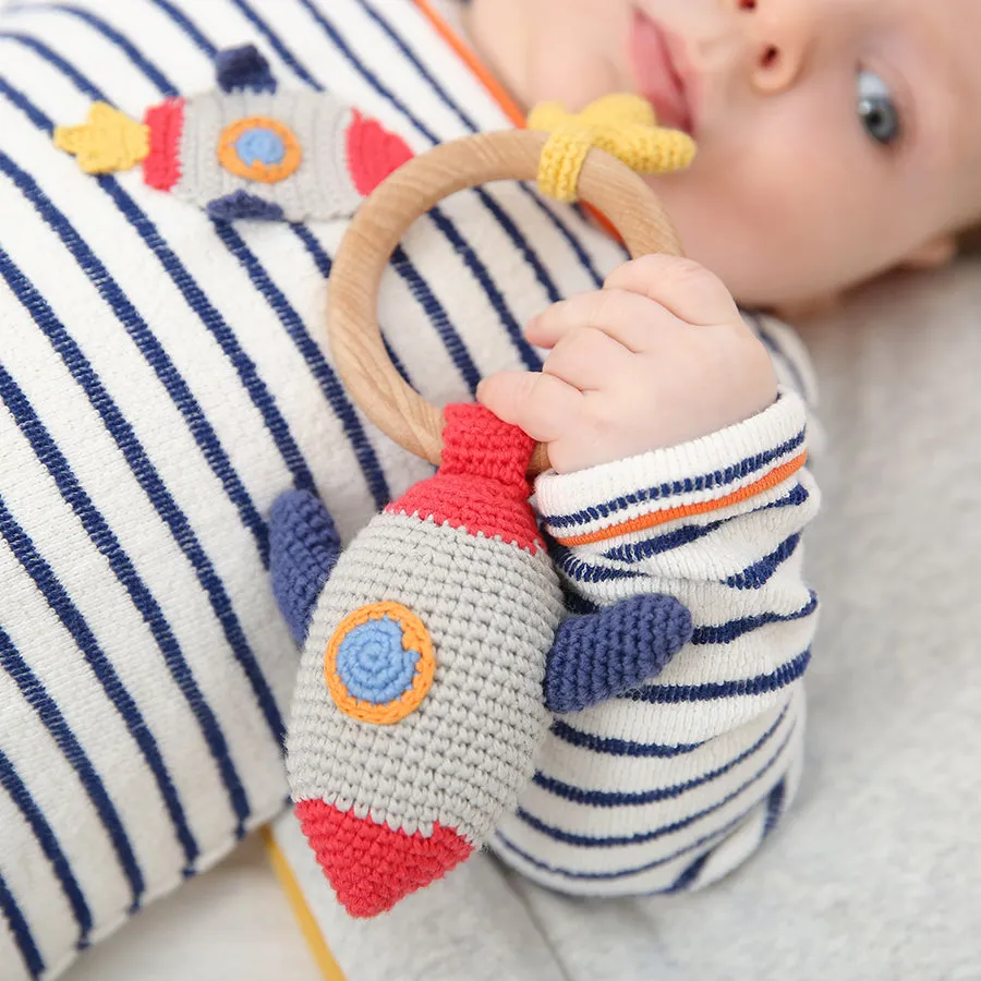 Crochet Rocket Ring Rattle