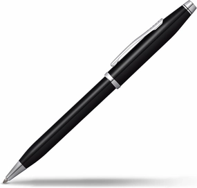 Cross Century II Refillable Ballpoint Pen Presented in a Luxury Gift Box - Medium Point, Black Ink, Black & Chrome