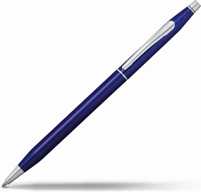 Cross Classic Century Refillable Ballpoint Pen Presented in a Luxury Gift Box - Medium Point, Black Ink, Translucent Blue