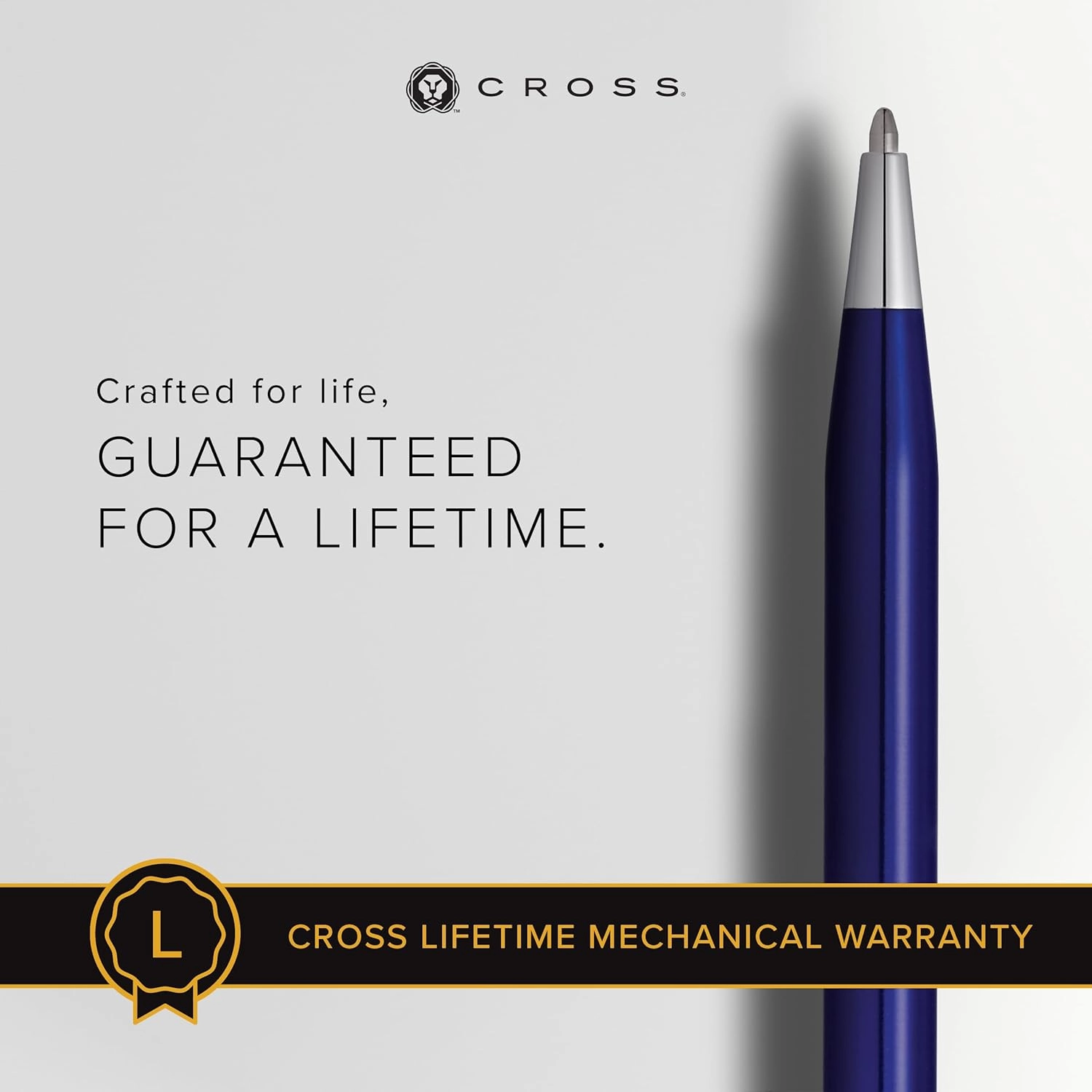 Cross Classic Century Refillable Ballpoint Pen Presented in a Luxury Gift Box - Medium Point, Black Ink, Translucent Blue