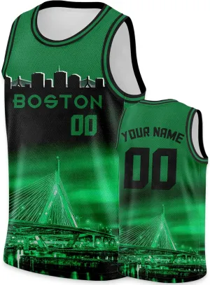 Custom Basketball Jersey City Night Skyline Shirt - Add Your Name and Number - Team Uniform for Men and Youth