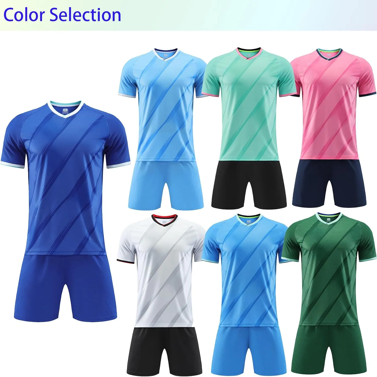 Custom Soccer Jersey Kids Adults Personalized Soccer Uniform with Team Name Number Logo
