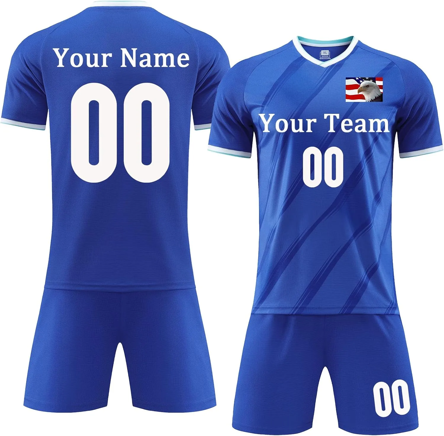 Custom Soccer Jersey Kids Adults Personalized Soccer Uniform with Team Name Number Logo
