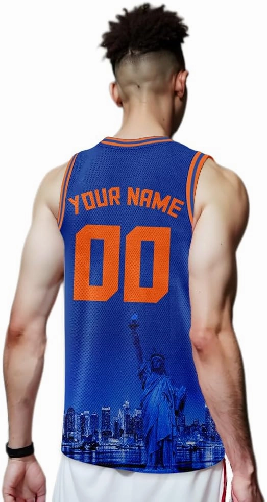 Custom Basketball Jersey City Night Skyline Shirt - Add Your Name and Number - Team Uniform for Men and Youth