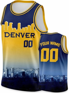 Custom Basketball Jersey City Night Skyline Shirt - Add Your Name and Number - Team Uniform for Men and Youth