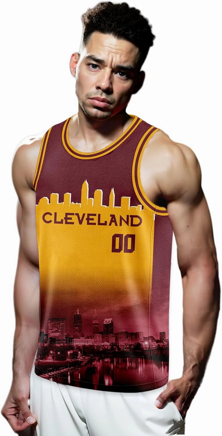 Custom Basketball Jersey City Night Skyline Shirt - Add Your Name and Number - Team Uniform for Men and Youth