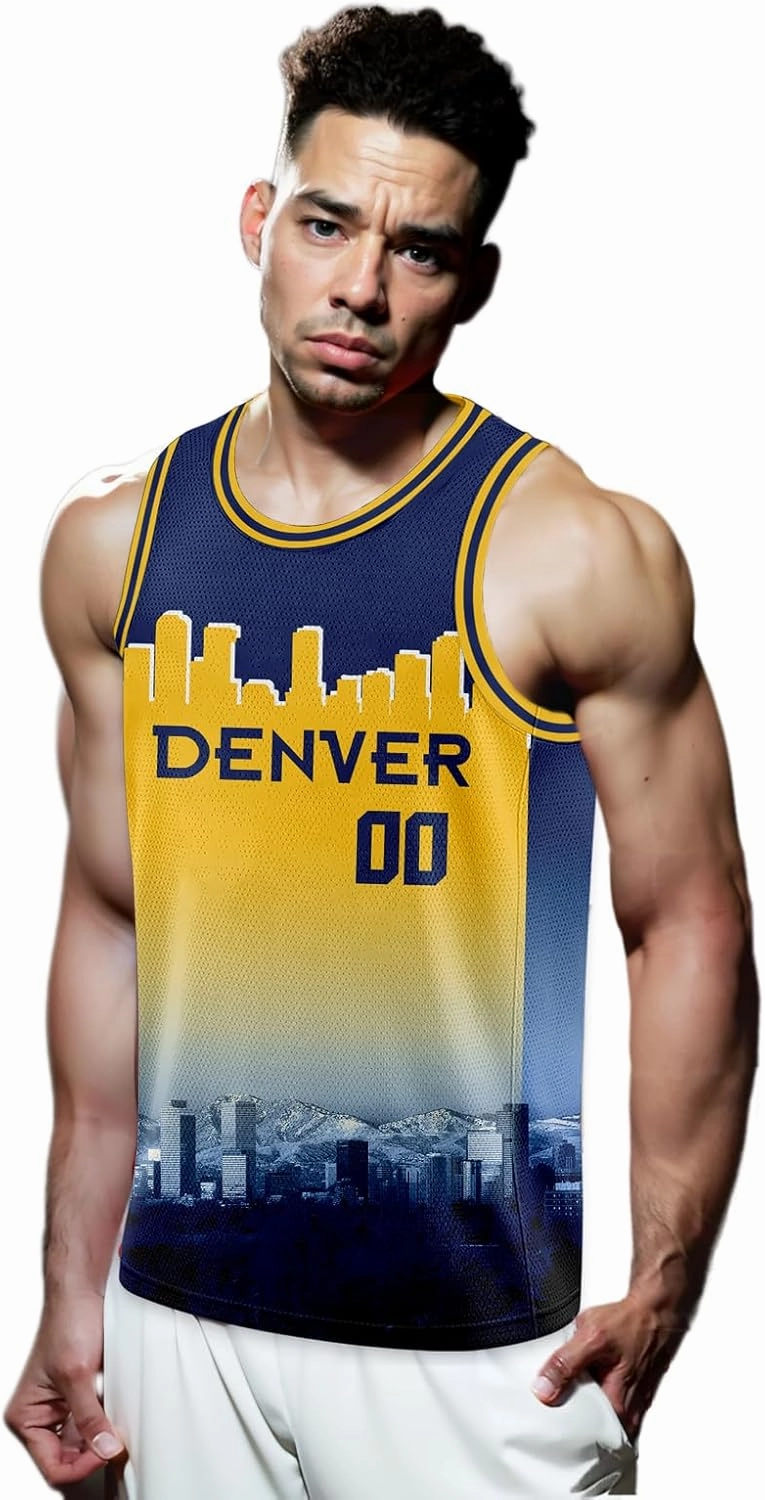 Custom Basketball Jersey City Night Skyline Shirt - Add Your Name and Number - Team Uniform for Men and Youth