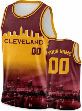 Custom Basketball Jersey City Night Skyline Shirt - Add Your Name and Number - Team Uniform for Men and Youth