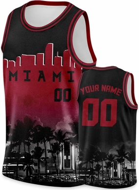 Custom Basketball Jersey City Night Skyline Shirt - Add Your Name and Number - Team Uniform for Men and Youth