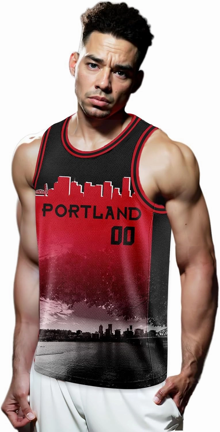Custom Basketball Jersey City Night Skyline Shirt - Add Your Name and Number - Team Uniform for Men and Youth