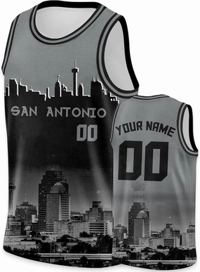 Custom Basketball Jersey City Night Skyline Shirt - Add Your Name and Number - Team Uniform for Men and Youth