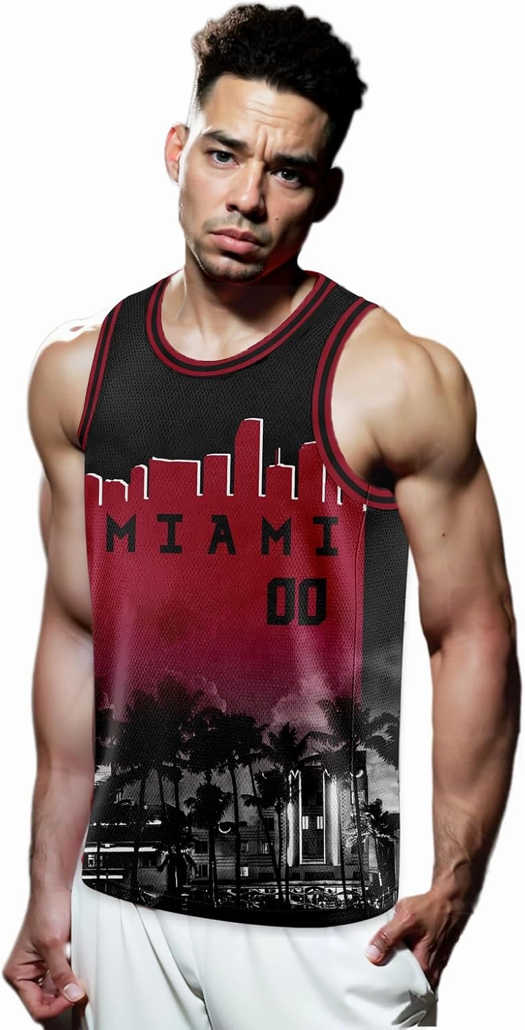 Custom Basketball Jersey City Night Skyline Shirt - Add Your Name and Number - Team Uniform for Men and Youth