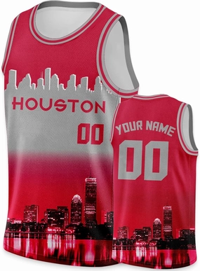 Custom Basketball Jersey City Night Skyline Shirt - Add Your Name and Number - Team Uniform for Men and Youth