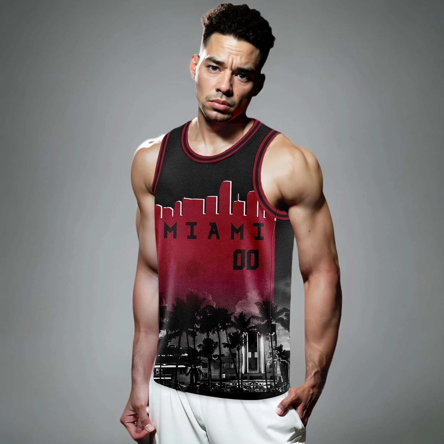 Custom Basketball Jersey City Night Skyline Shirt - Add Your Name and Number - Team Uniform for Men and Youth