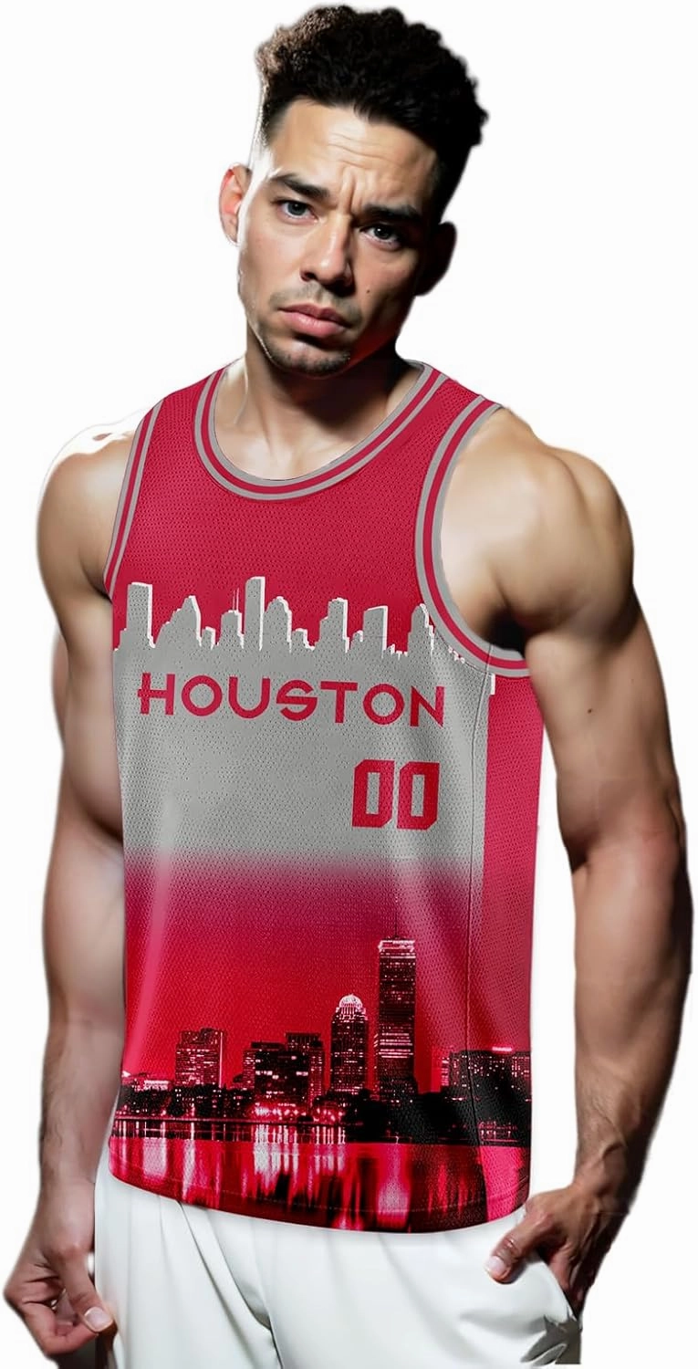 Custom Basketball Jersey City Night Skyline Shirt - Add Your Name and Number - Team Uniform for Men and Youth