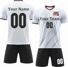 Custom Soccer Jersey Kids Adults Personalized Soccer Uniform with Team Name Number Logo