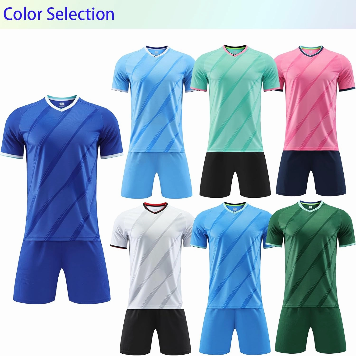 Custom Soccer Jersey Kids Adults Personalized Soccer Uniform with Team Name Number Logo